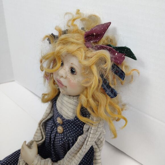 OOAK 1999 “Mary Sunshine” by Dianne Adam – Signed Handmade Folk Art Doll 22" - Picture 6 of 14